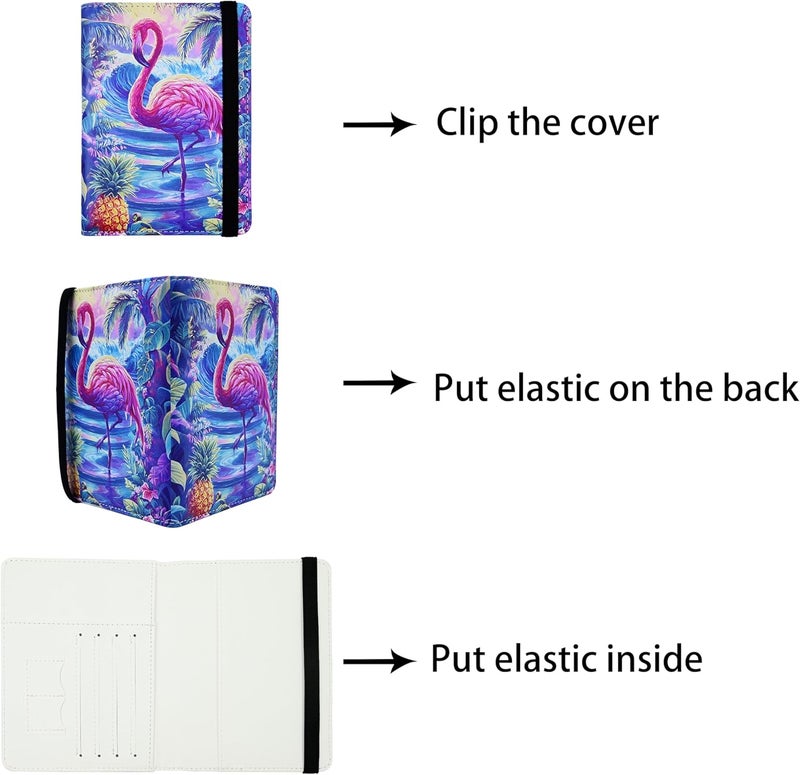 bassyil Passport Holder for Women and Men PU Leather Passport Cover for Travel (Flamingo) - Image 3